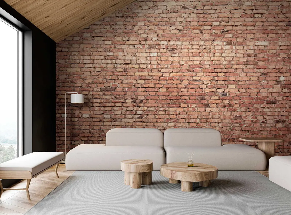 Fototapety Hnedé tehlové tapety u53032