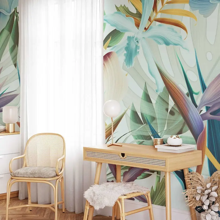 Fototapety Kvaš s tropickými listami u79677