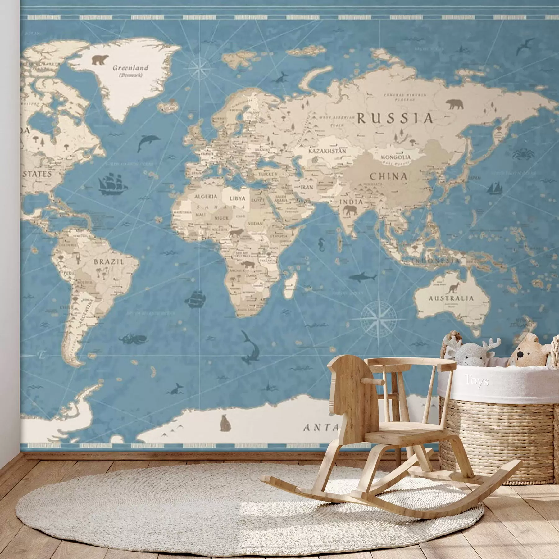 Fototapety Mapa sveta, stará mapa u50378