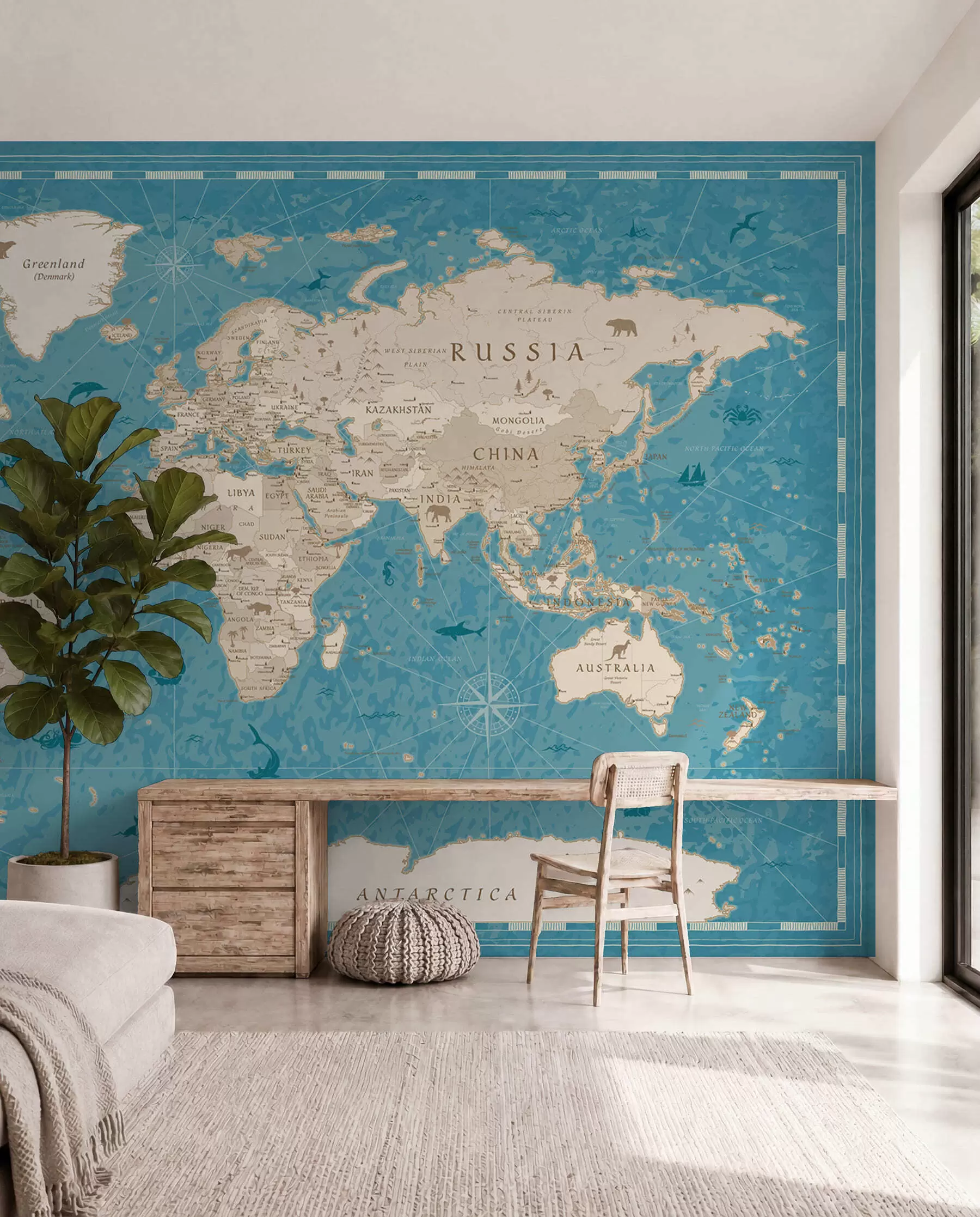 Fototapety Mapa sveta, stará mapa u50378