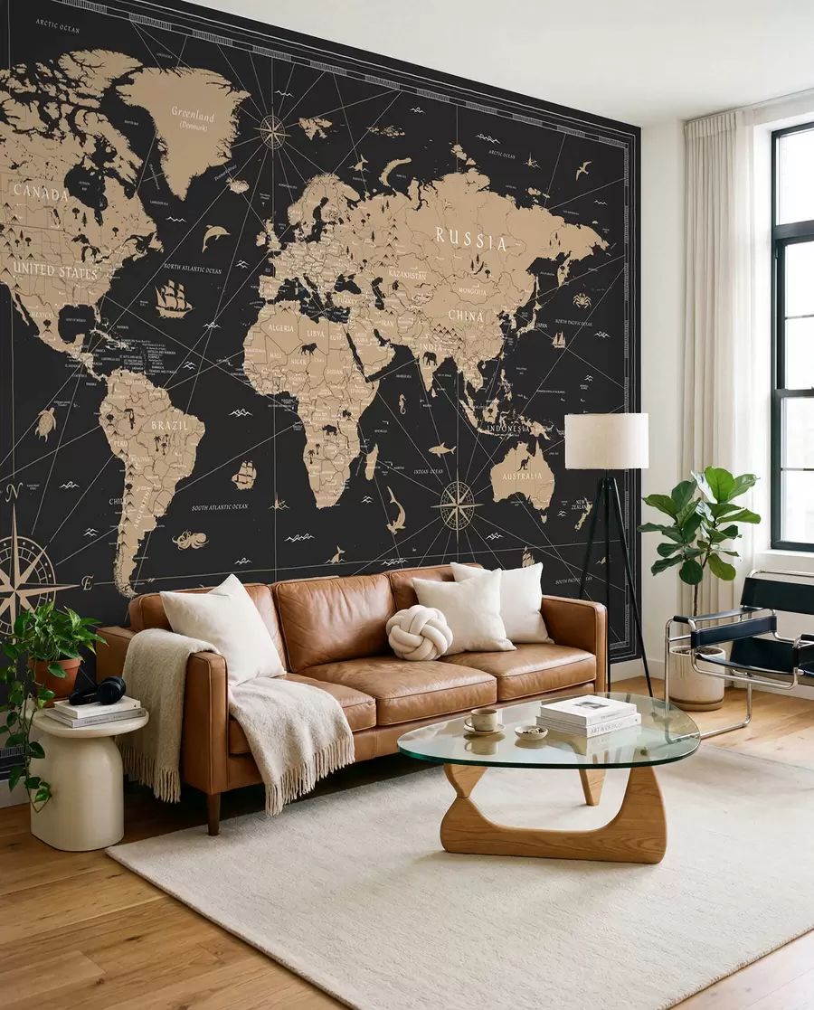 Fototapety Vintage mapa sveta u50401