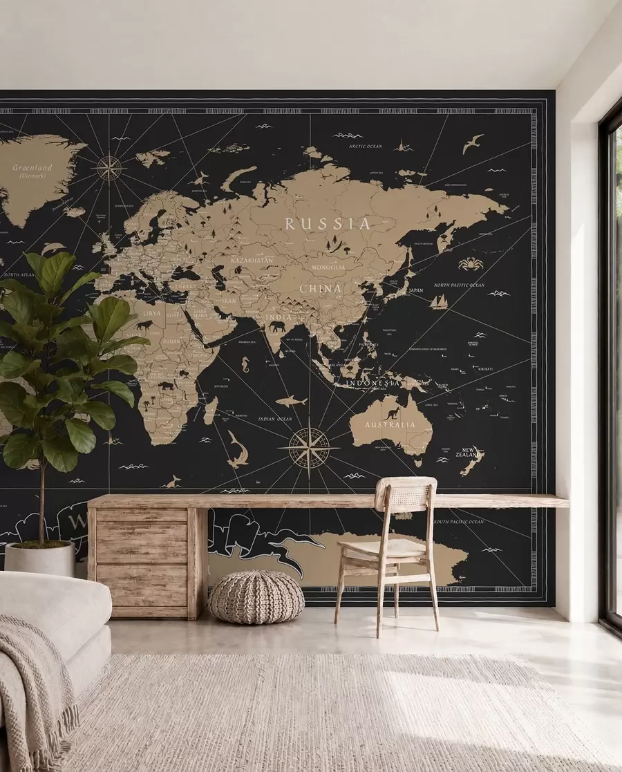 Fototapety Vintage mapa sveta u50401