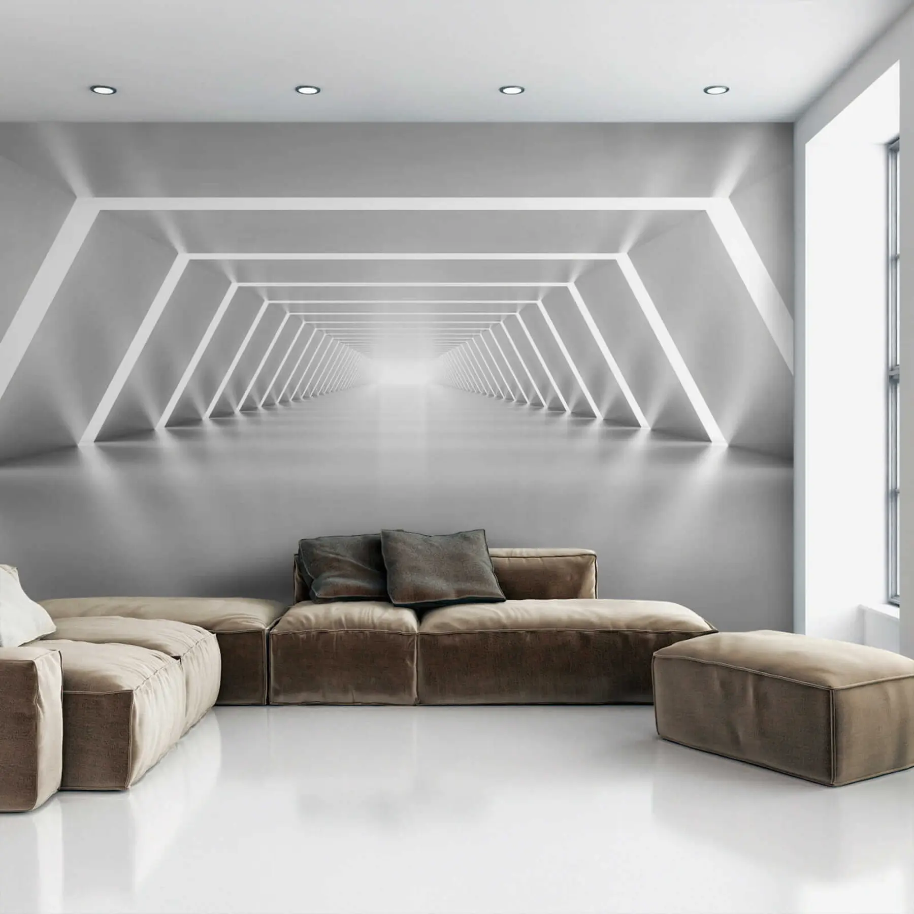 Fototapety Šedý tunel u03369