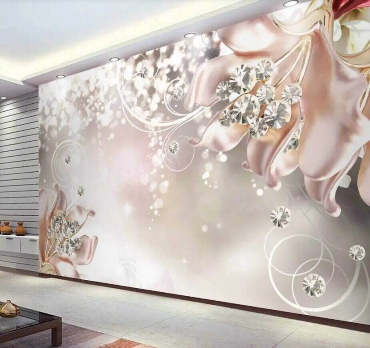 Fototapety Porcelánové kvety a kryštály u17739