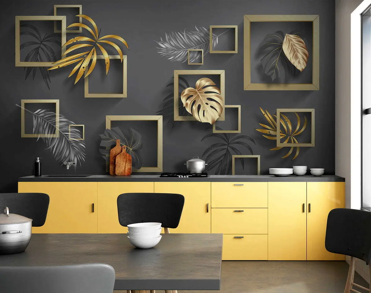 Fototapety Elegantné rámy so sviežim dizajnom listov u20111 - Uwalls.sk Fototapety Elegantné rámy so sviežim dizajnom listov u20111