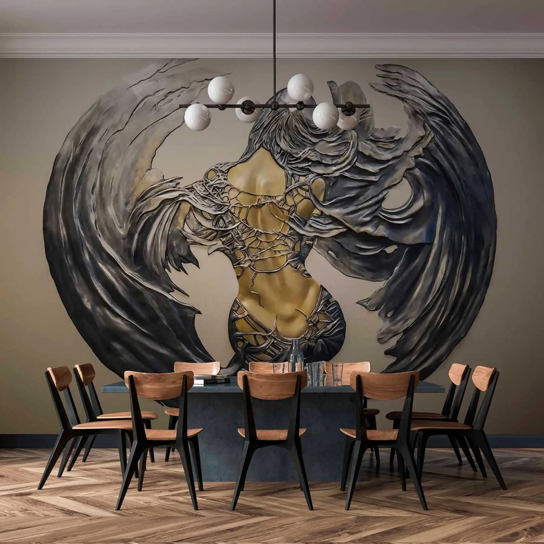 Fototapety Okrídlený chrbát padlého anjela u24303 - Uwalls.sk Fototapety Okrídlený chrbát padlého anjela u24303