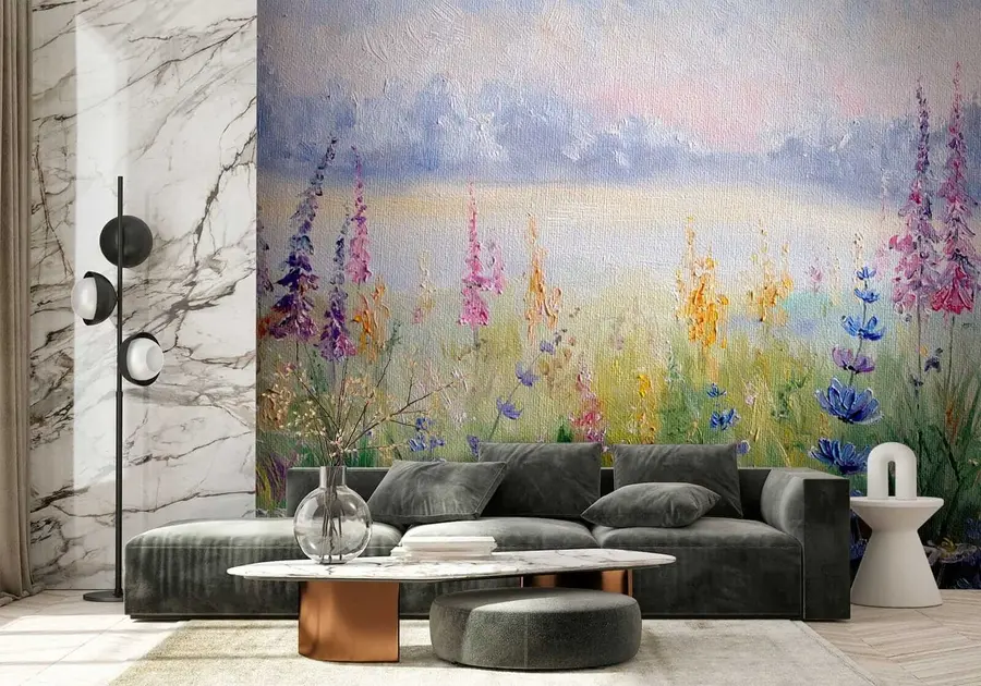 Fototapety Kvetinová lúka, olejomaľba u30067