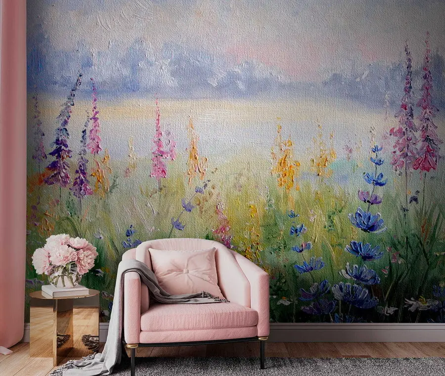 Fototapety Kvetinová lúka, olejomaľba u30067