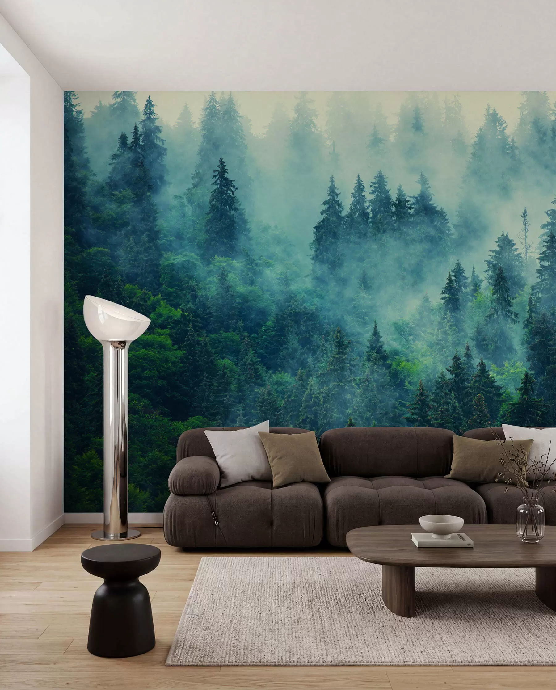 Fototapety Hmlistý les ráno u33150