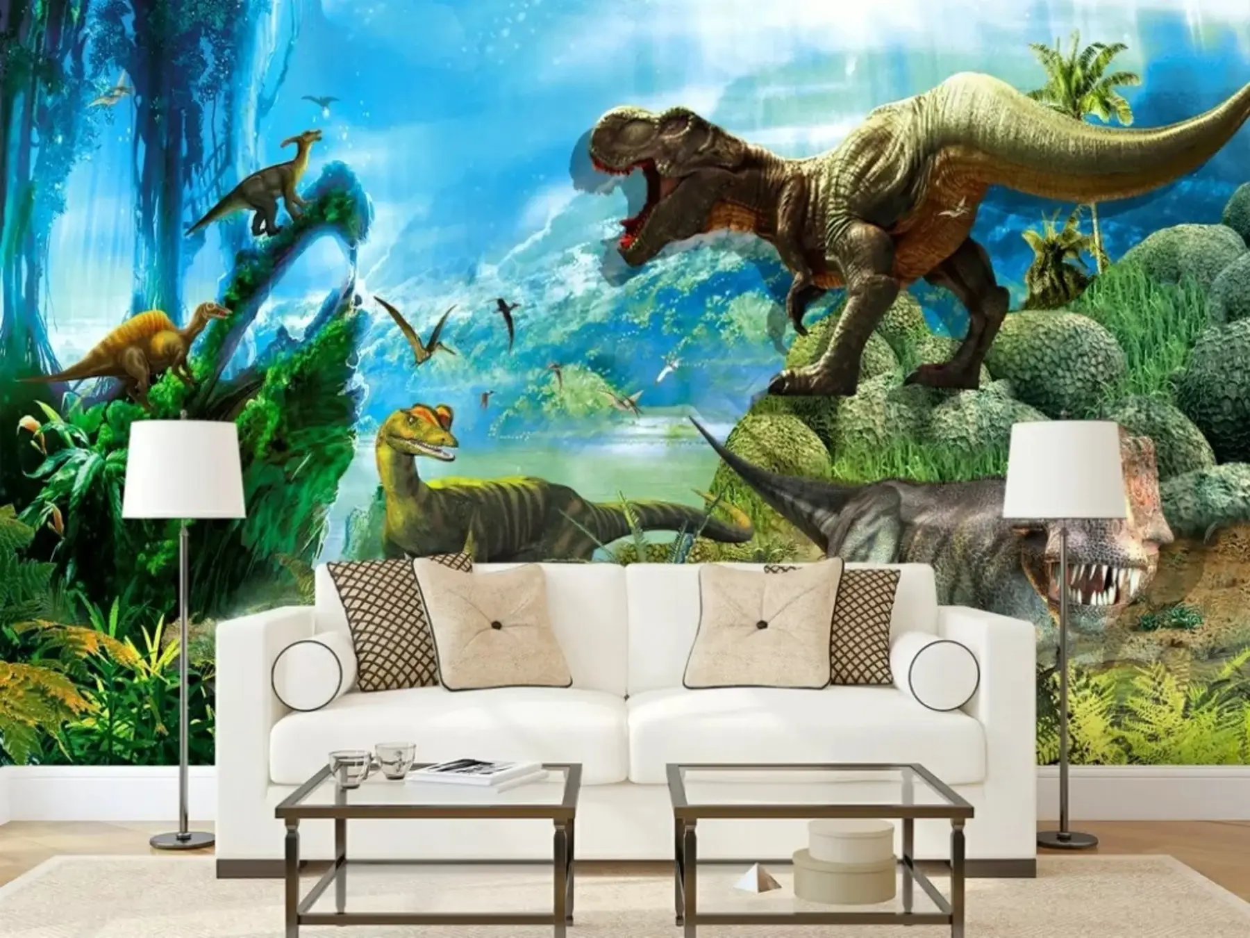 Fototapety Dinosaury v džungli u35232