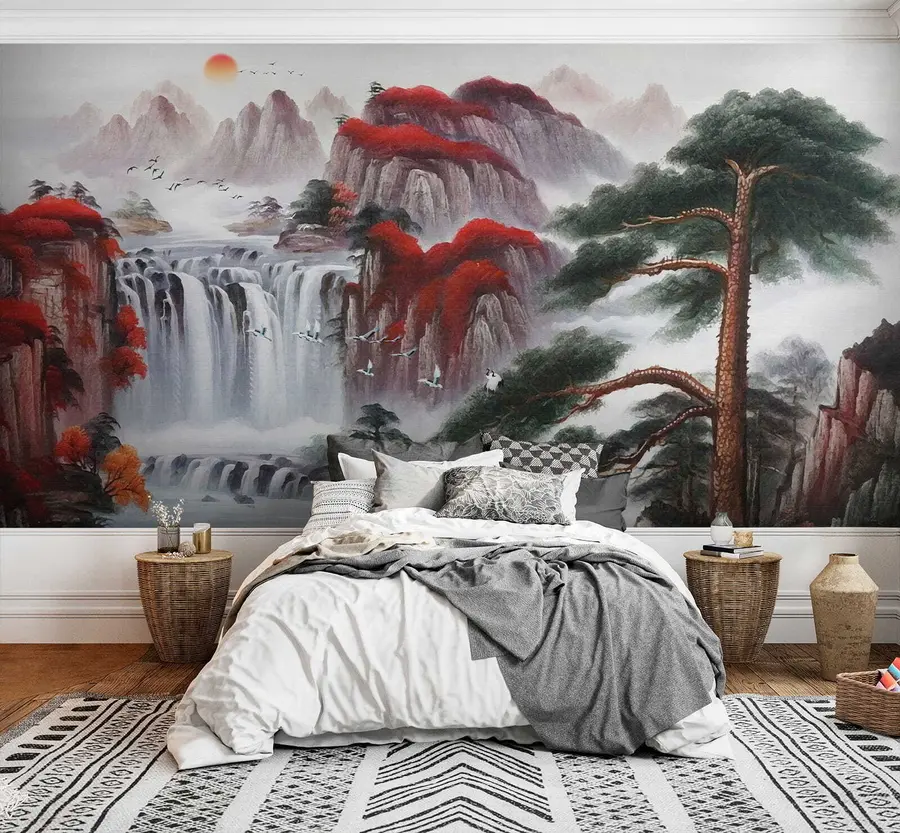 Fototapety Vodopád v japonskom štýle u36222