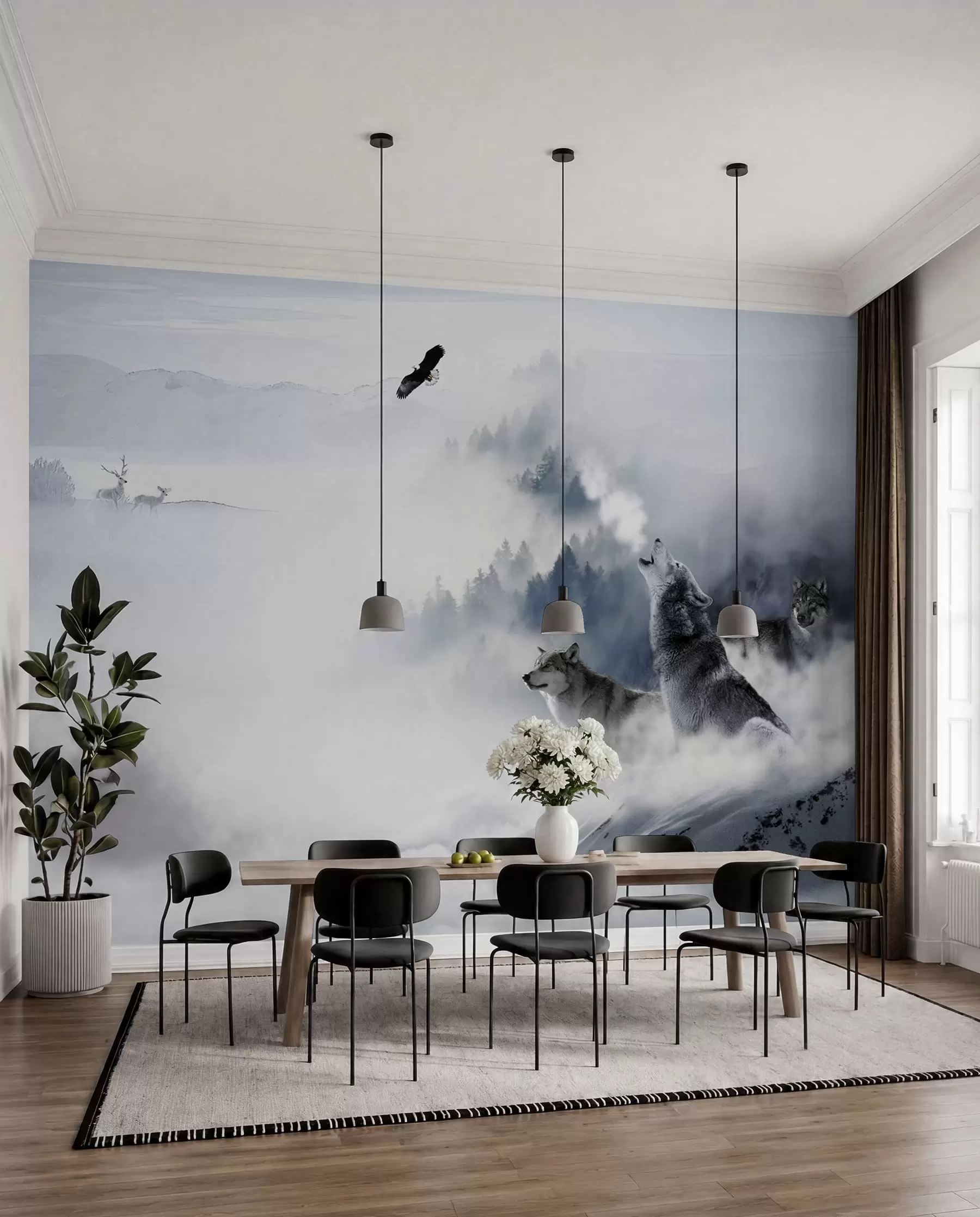 Fototapety Vlci v lese u42161