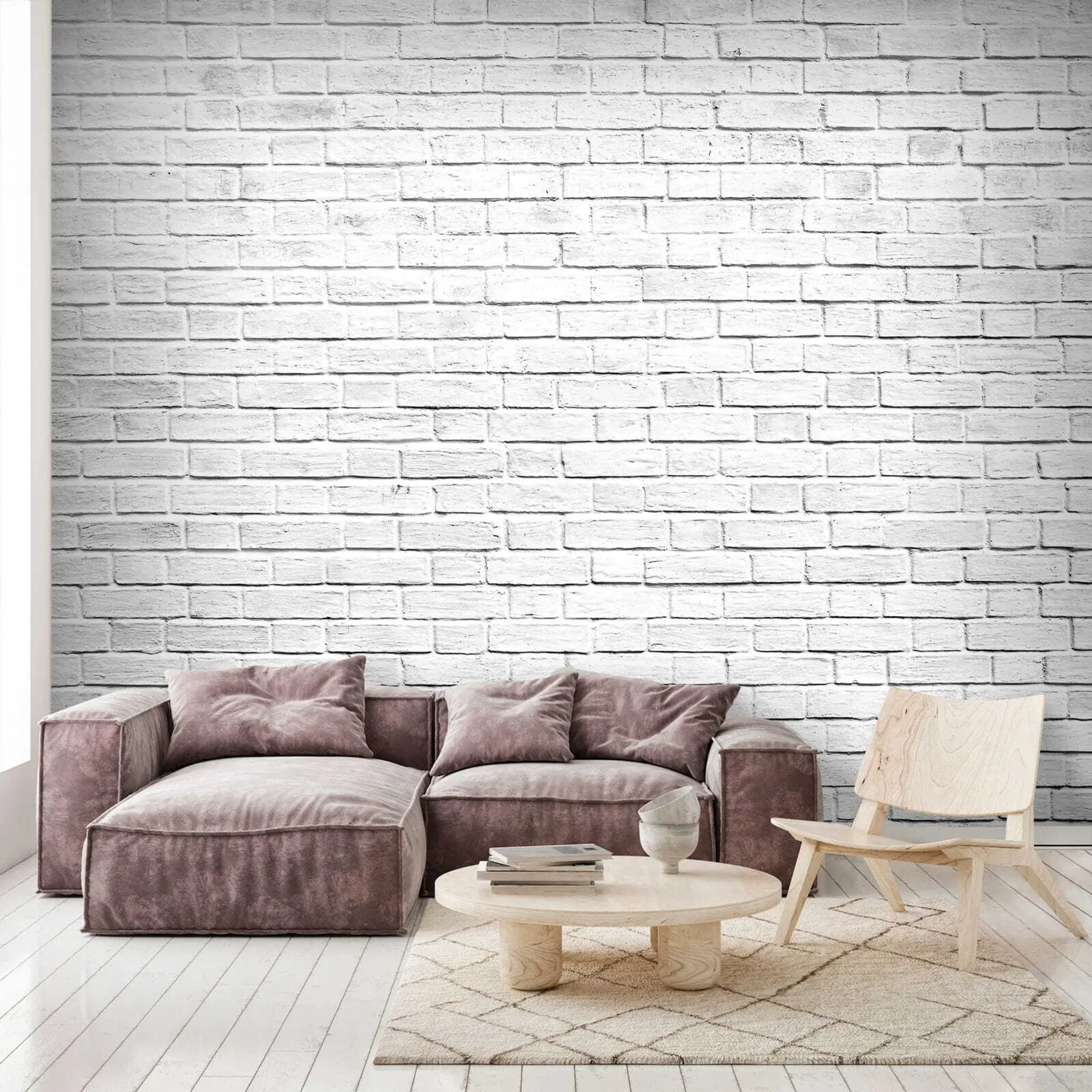 Fototapety Biela tehlová stena u54004