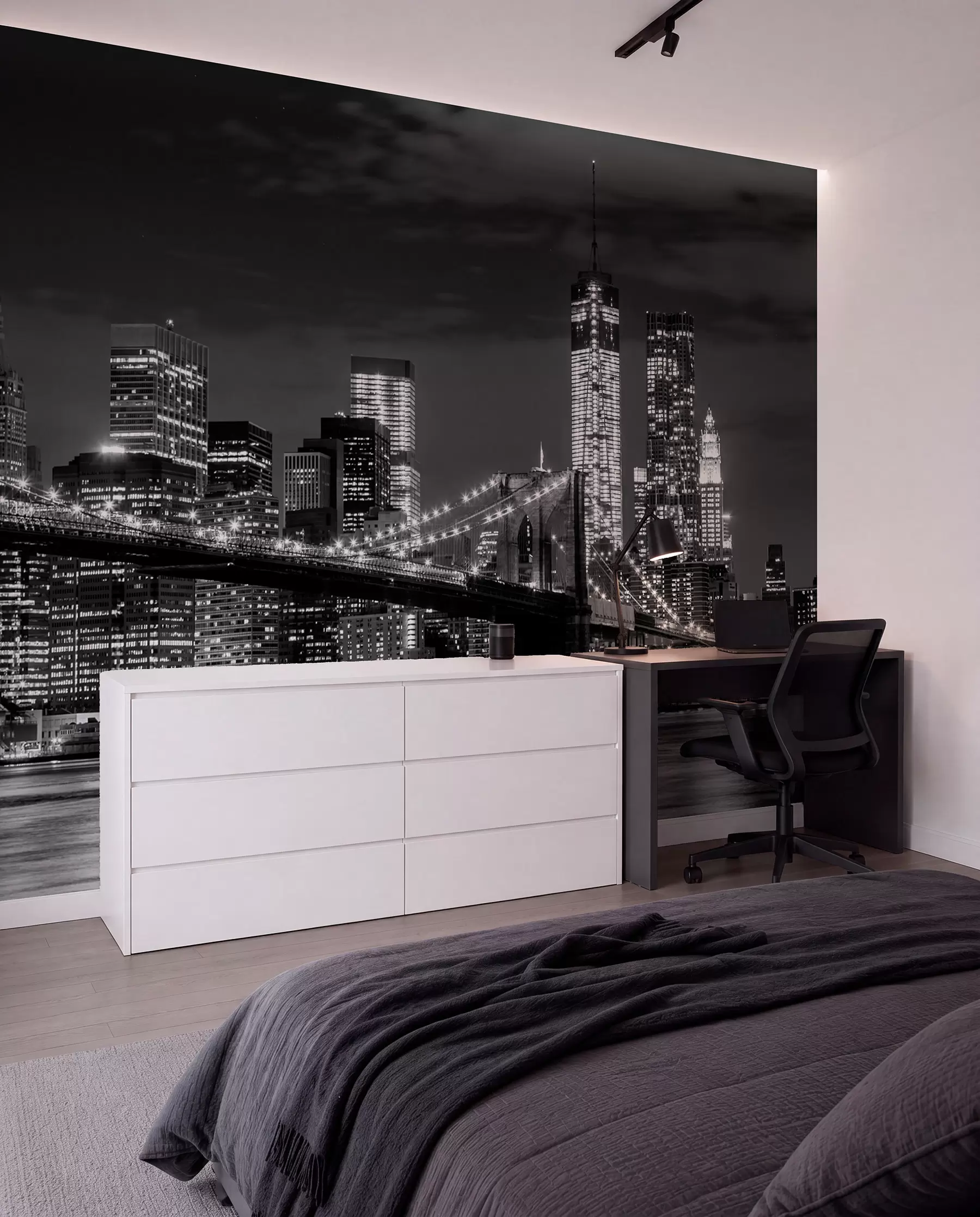 Fototapety Brooklyn v čiernobielej u56428