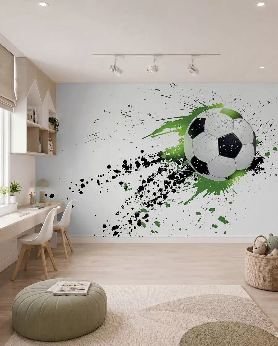 Fototapety Futbal v zelených škvrnách u57431