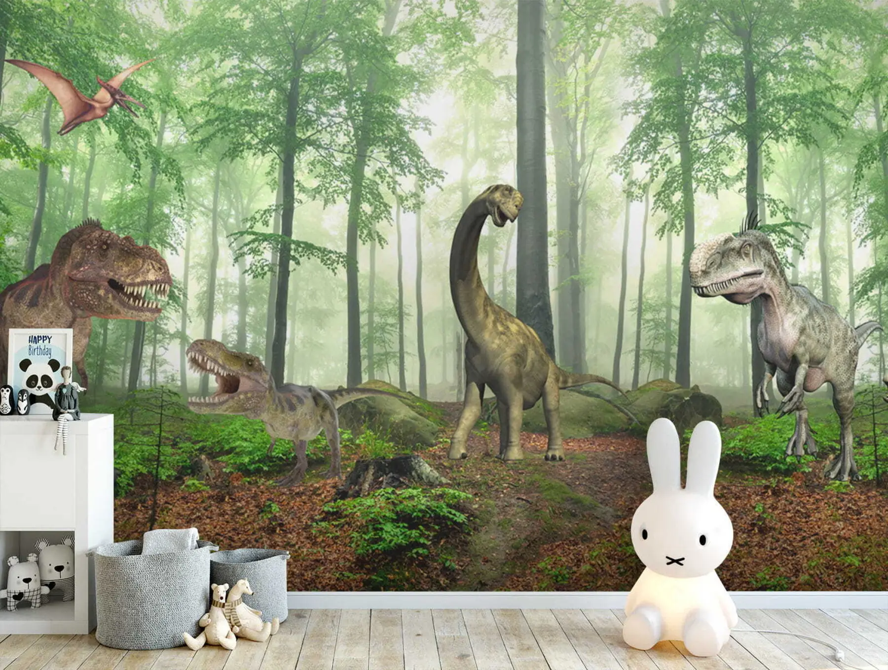 Fototapety Dinosaury v lese u60039