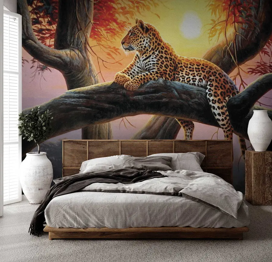 Fototapety Leopard na strome u62925