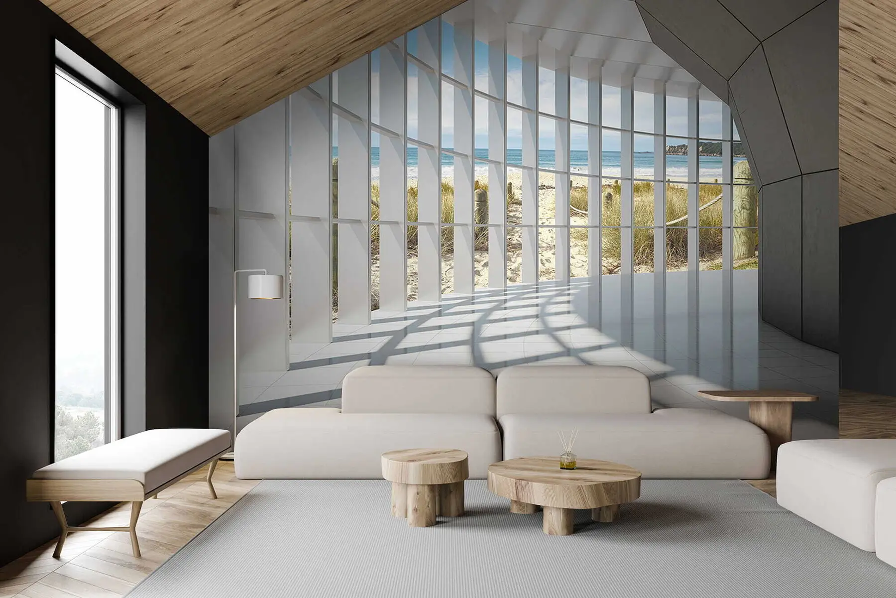 Fototapety 3D chodba s výhľadom na more u70513