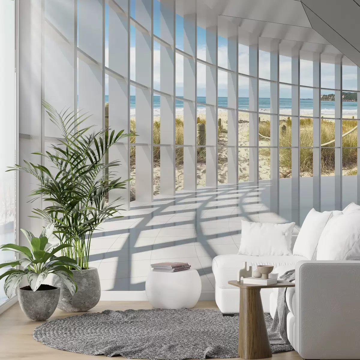 Fototapety 3D chodba s výhľadom na more u70513