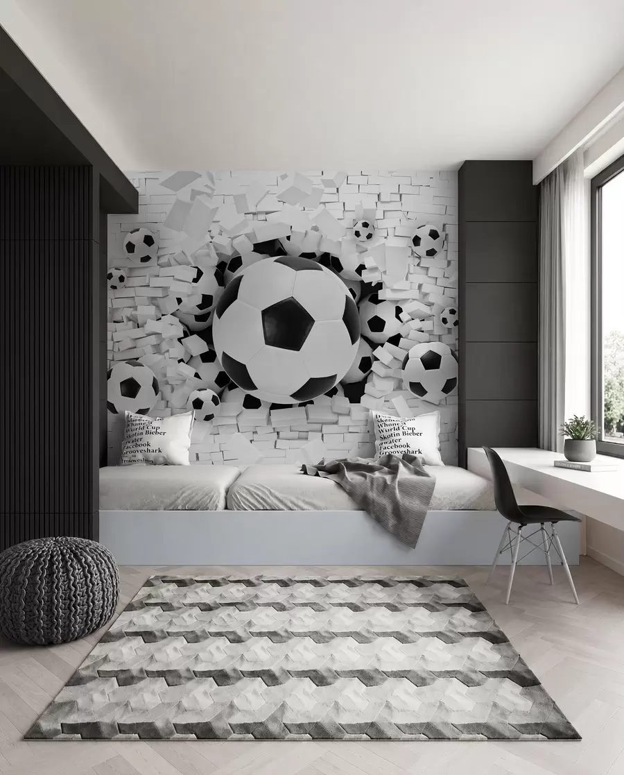 Fototapety Futbalová lopta prerazí stenu u70633
