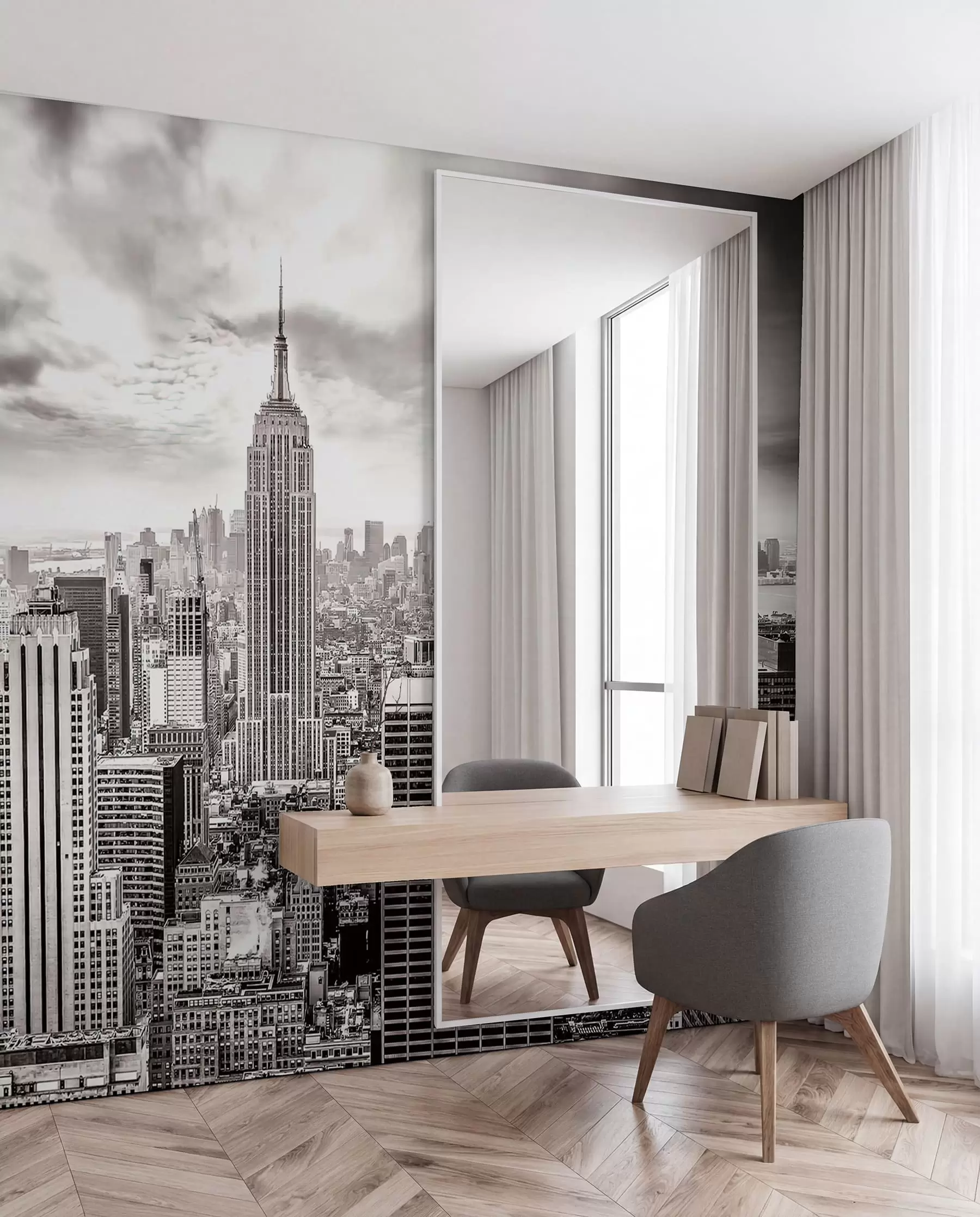 Fototapety Manhattan v monochróme u58762