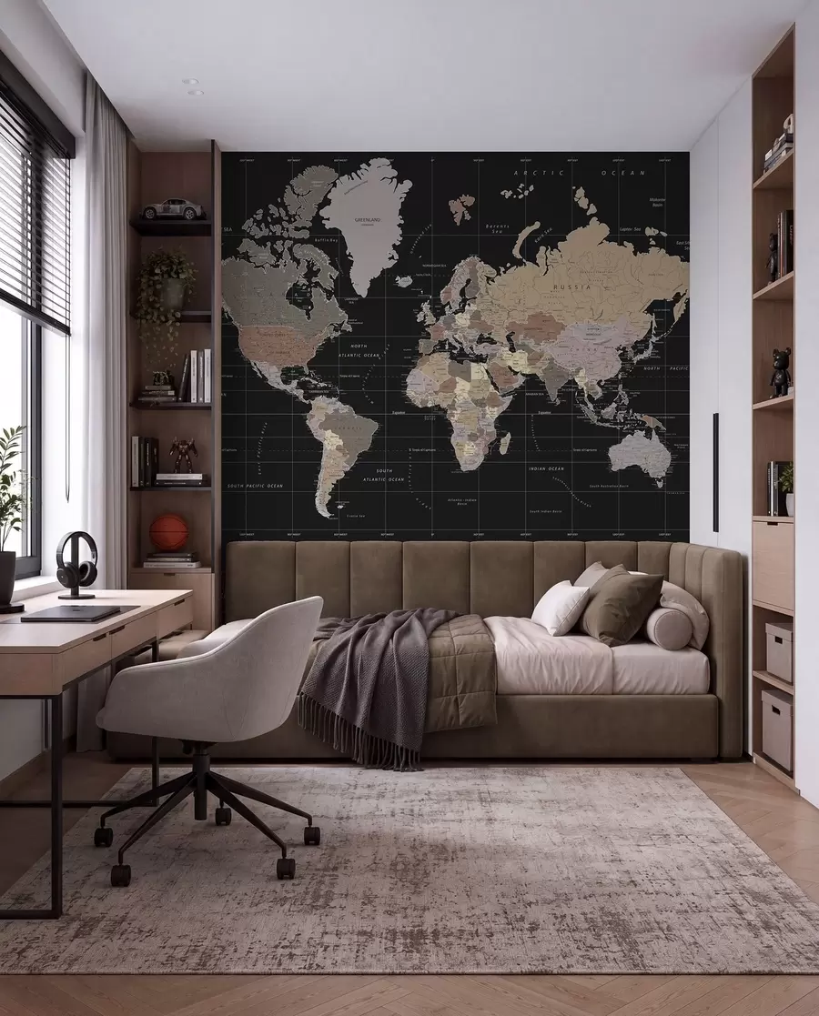 Fototapety Podrobná mapa sveta u99477