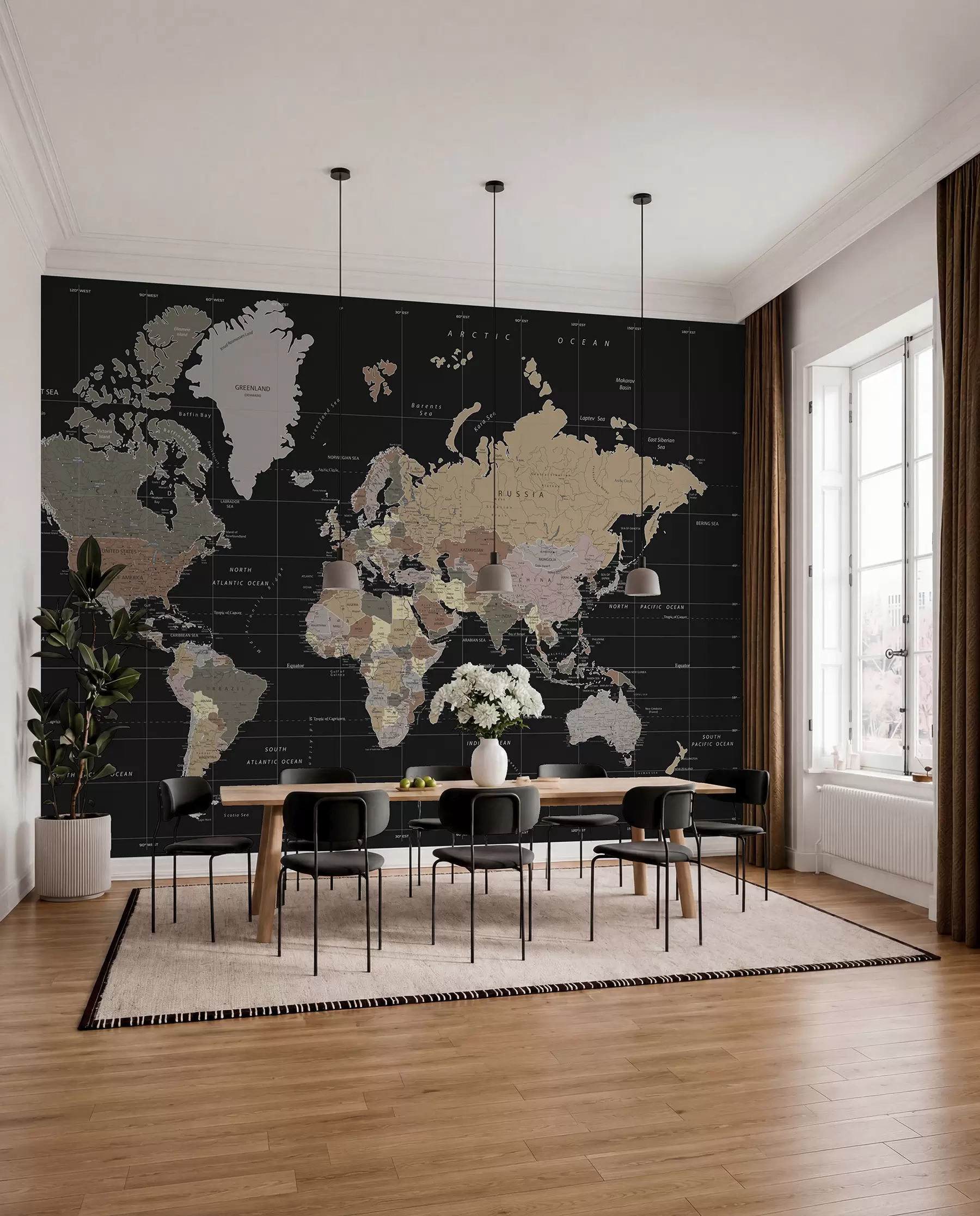Fototapety Podrobná mapa sveta u99477