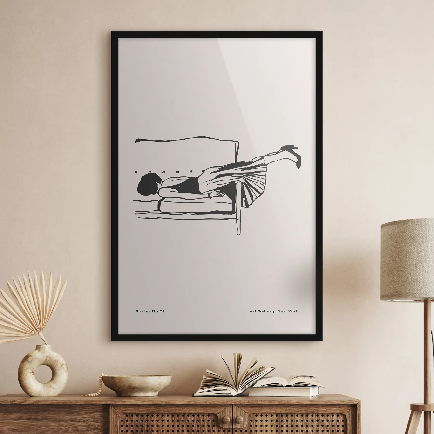 Fototapety Módne dievča trend boho štýl súčasného umenia f37422