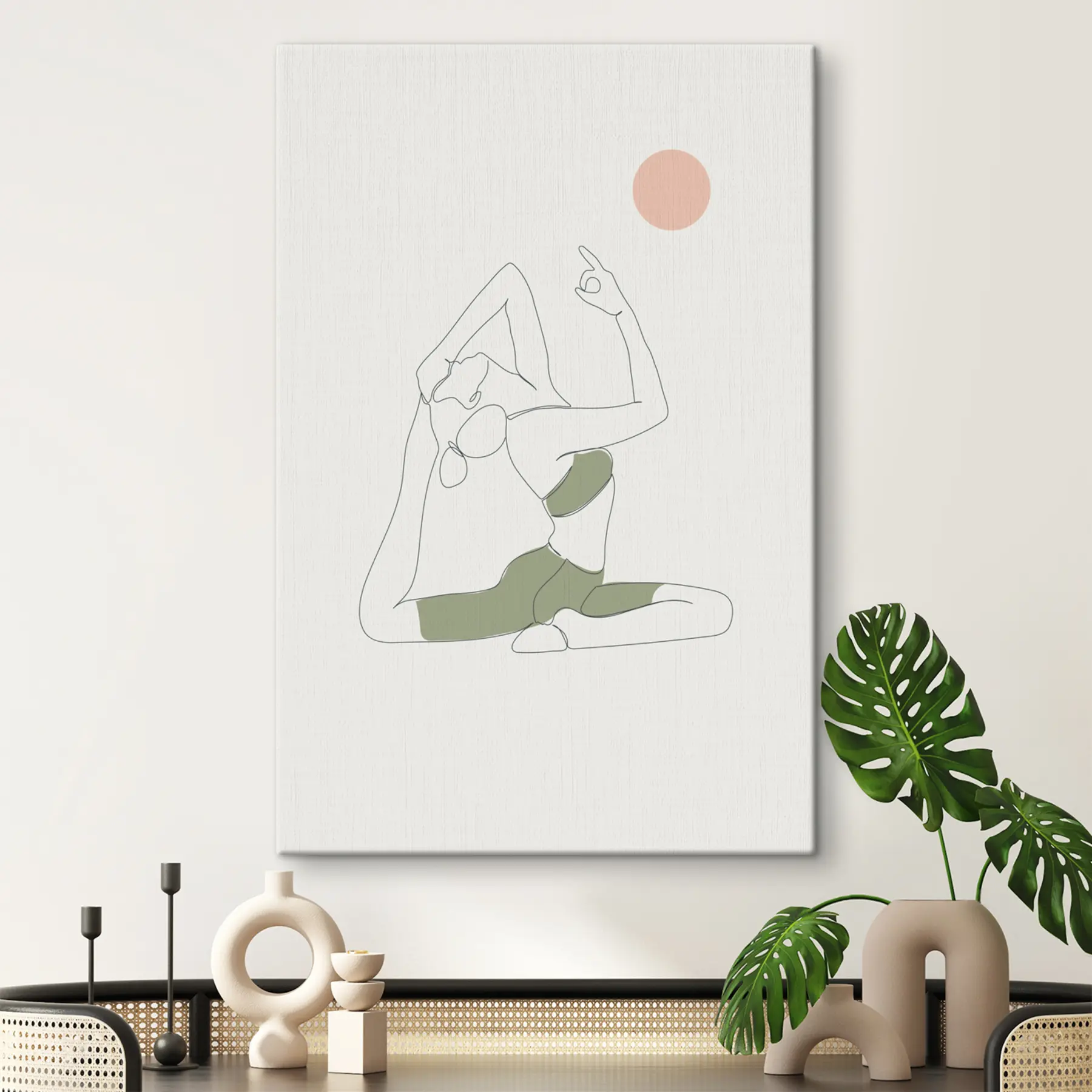 Fototapety Dievčenská jogová pozícia Dove asana s37986