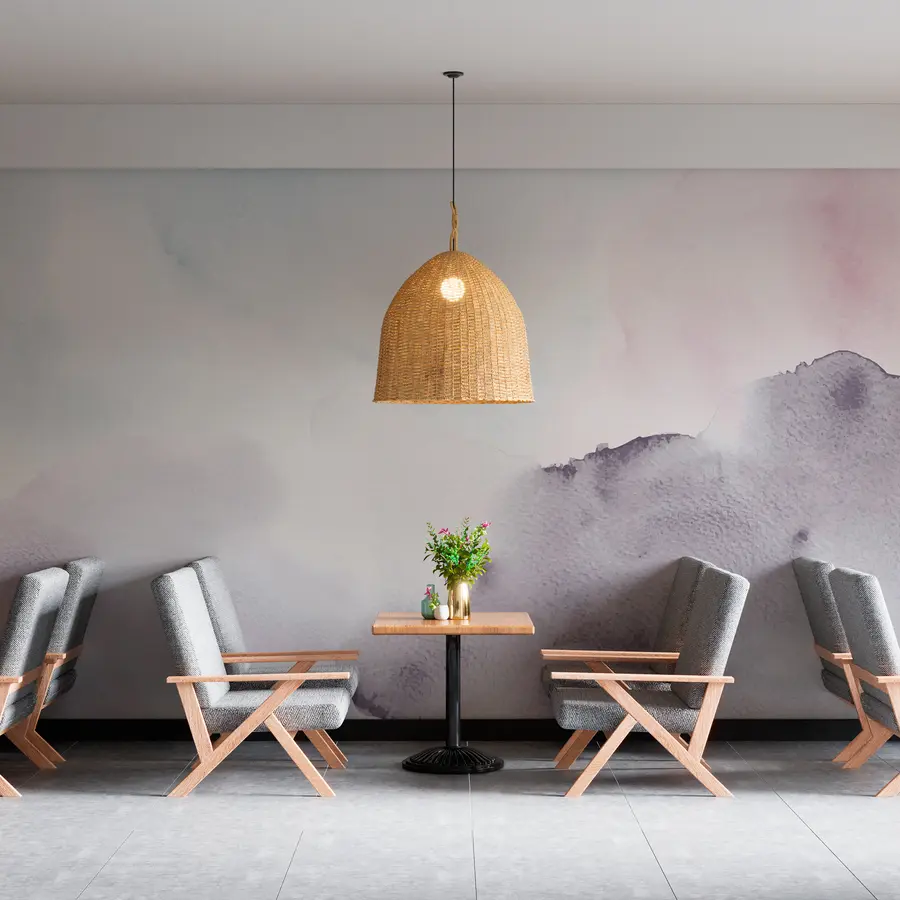 Fototapety Trendy akvarelové škvrny dekor minimalizmus vo fialovej farbe w00376v1
