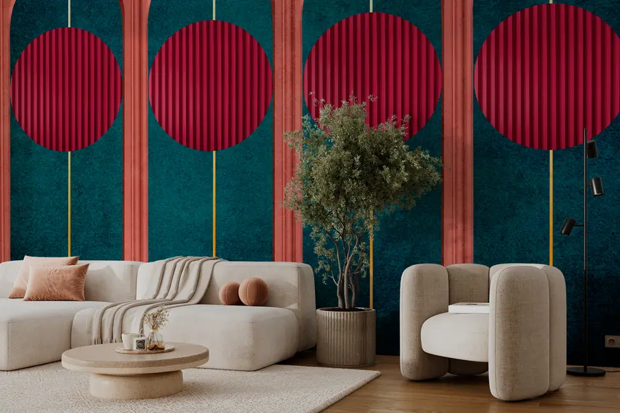 Fototapety Dekor oblúk v modernom štýle minimalizmus, textúrované prvky w00388