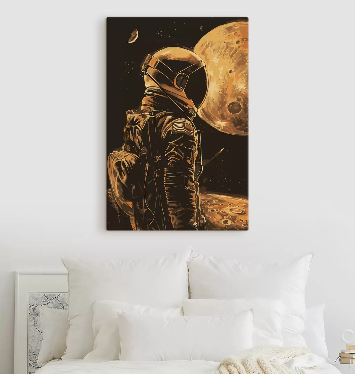 Obraz Astronaut sa pozerá na planétu s38314