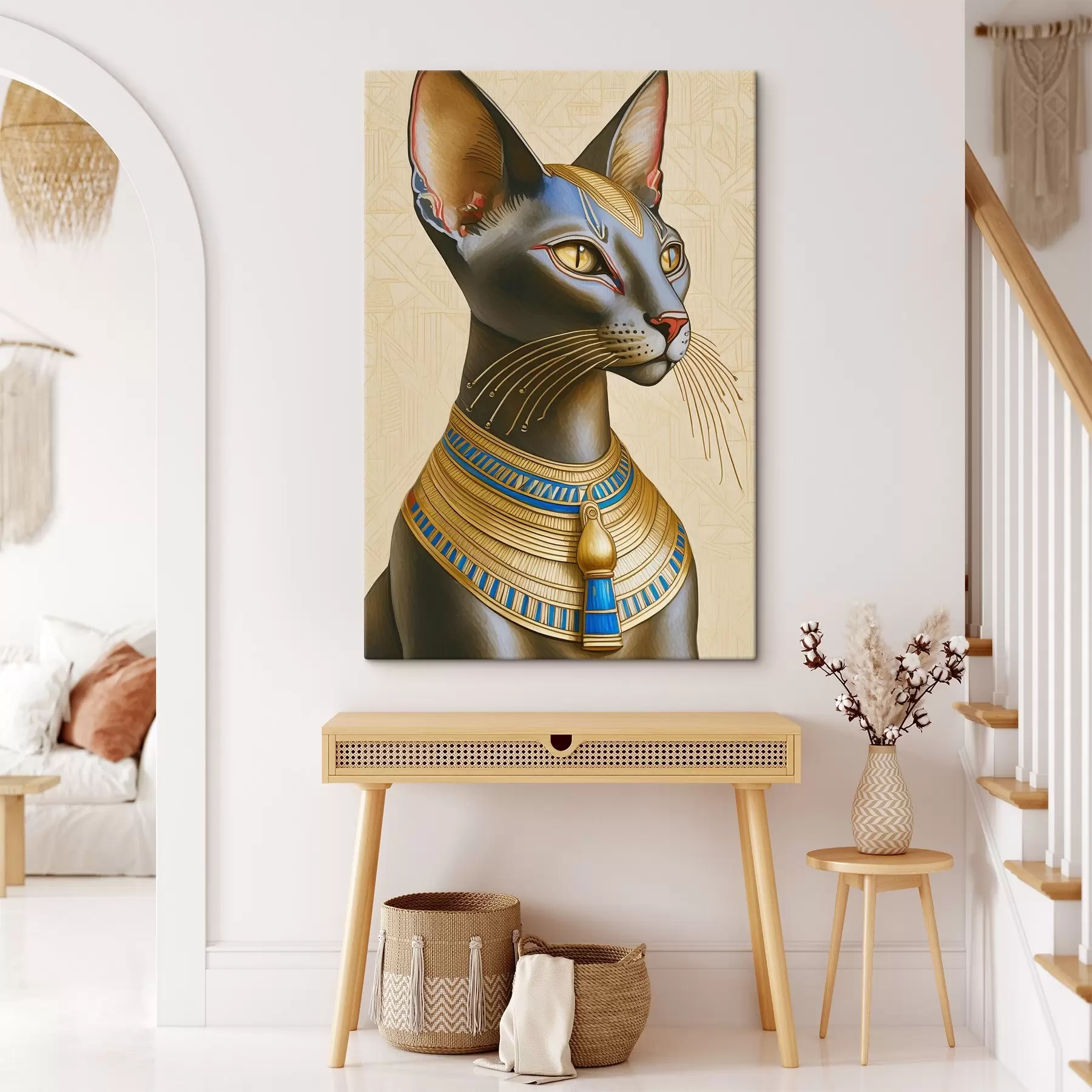 Obraz Bastet, egyptská bohyňa, mačka z profilu s38725