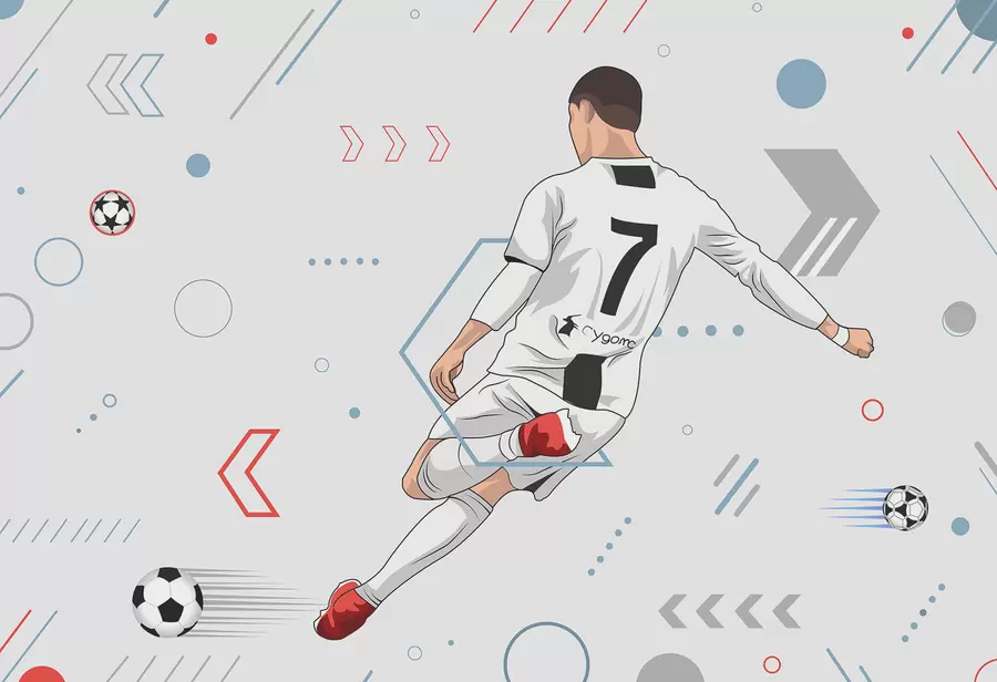 Fototapety Tapeta s futbalovými a futbalovými atribútmi w00688