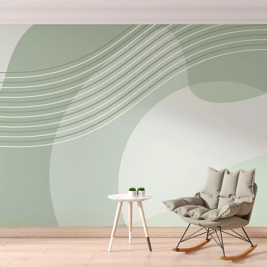 Fototapety Geometrické tvary nový trend zelenej farby w00826v4