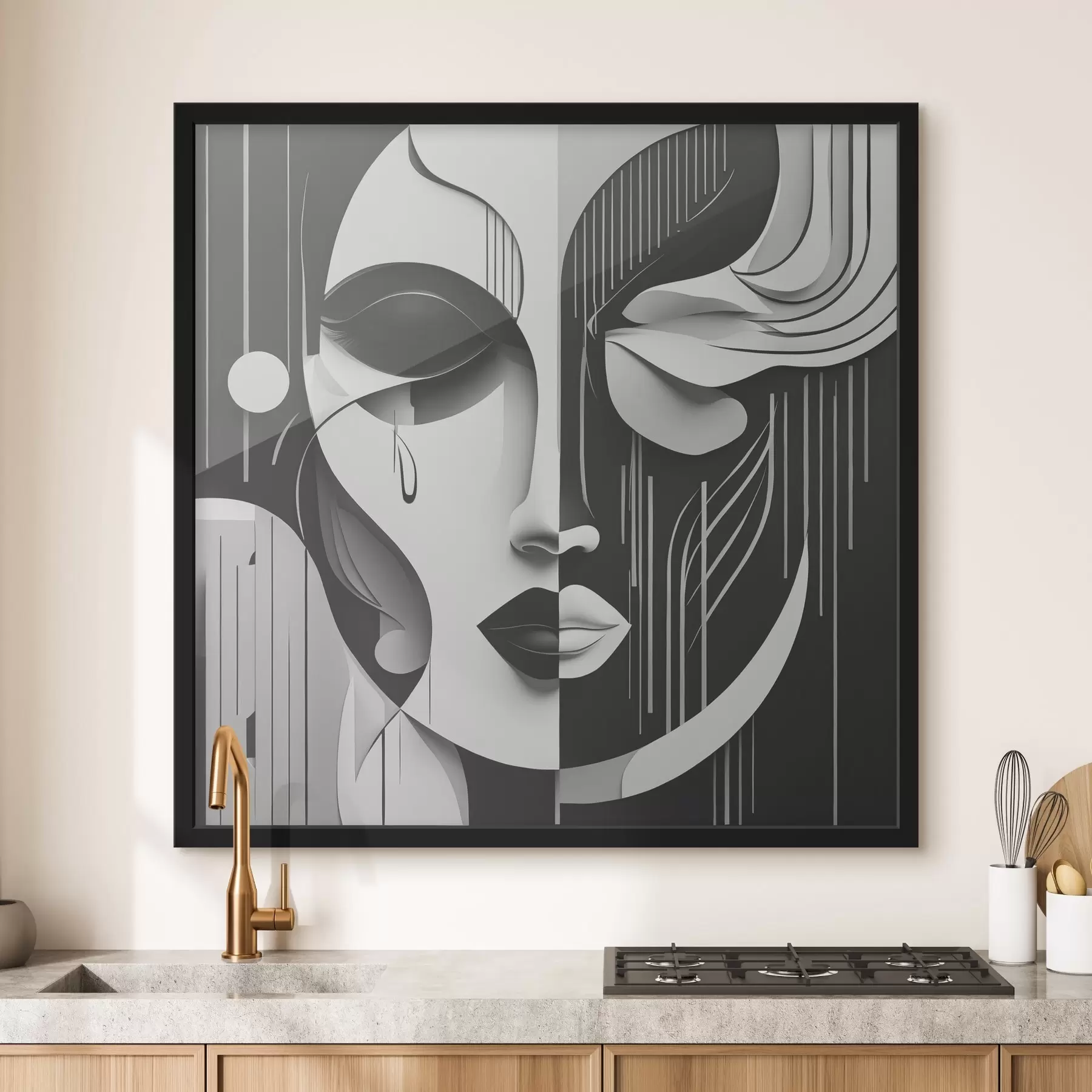 Obraz Čiernobiela maska f38850