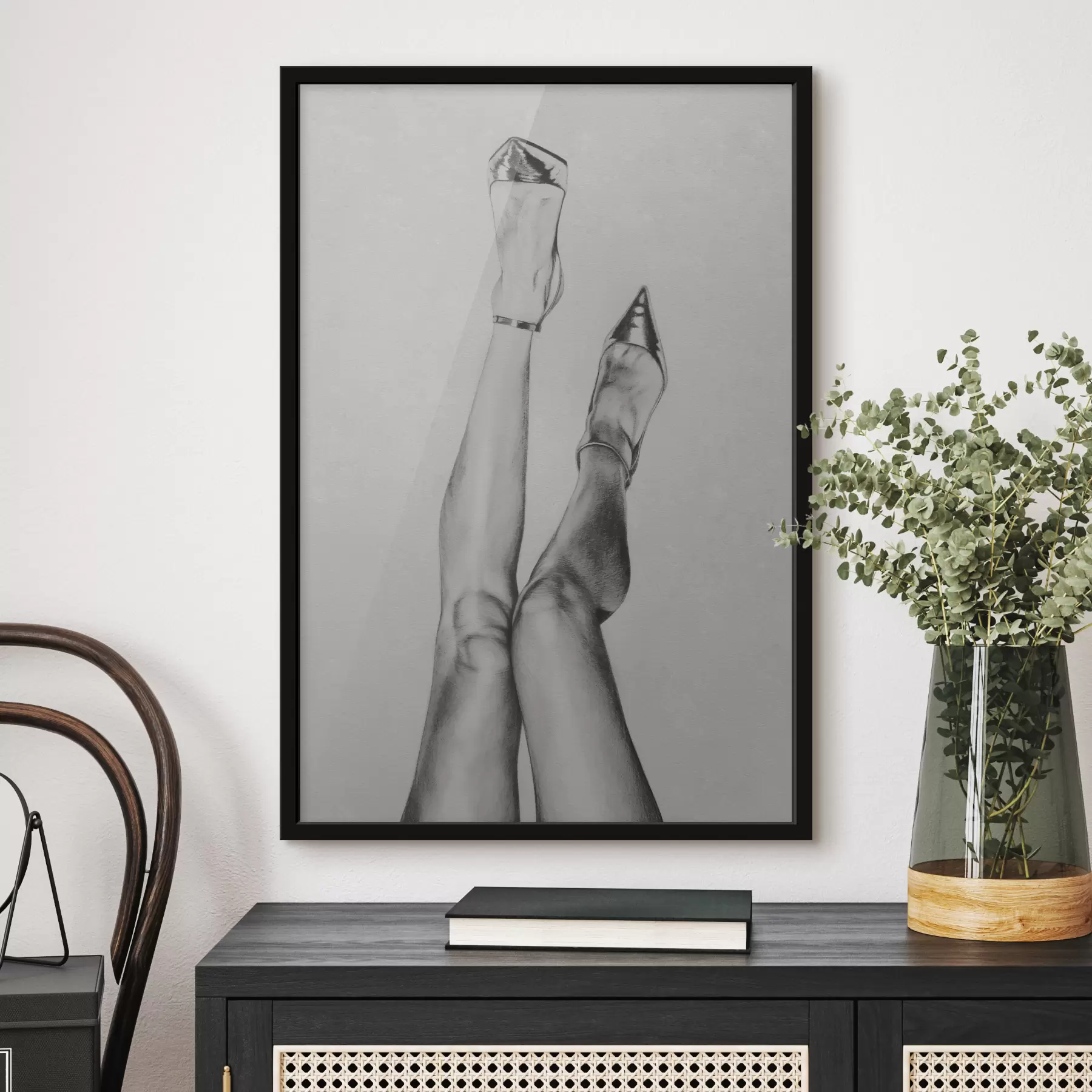 Fototapety Model nohy na podpätkoch módne ilustrácie umenie nový trend f39108