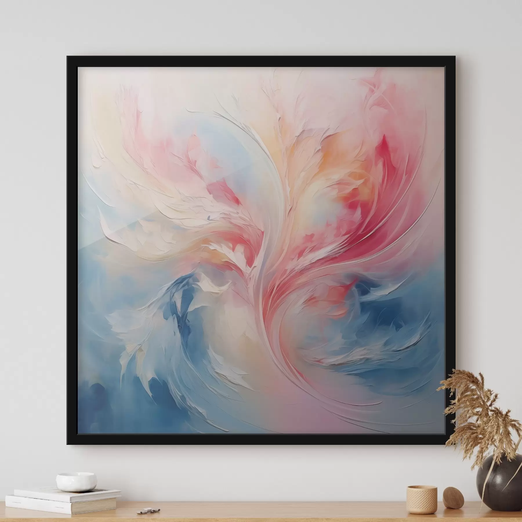 Fototapety Abstraktná maľba krídel v ružovej a modrej farbe f39126