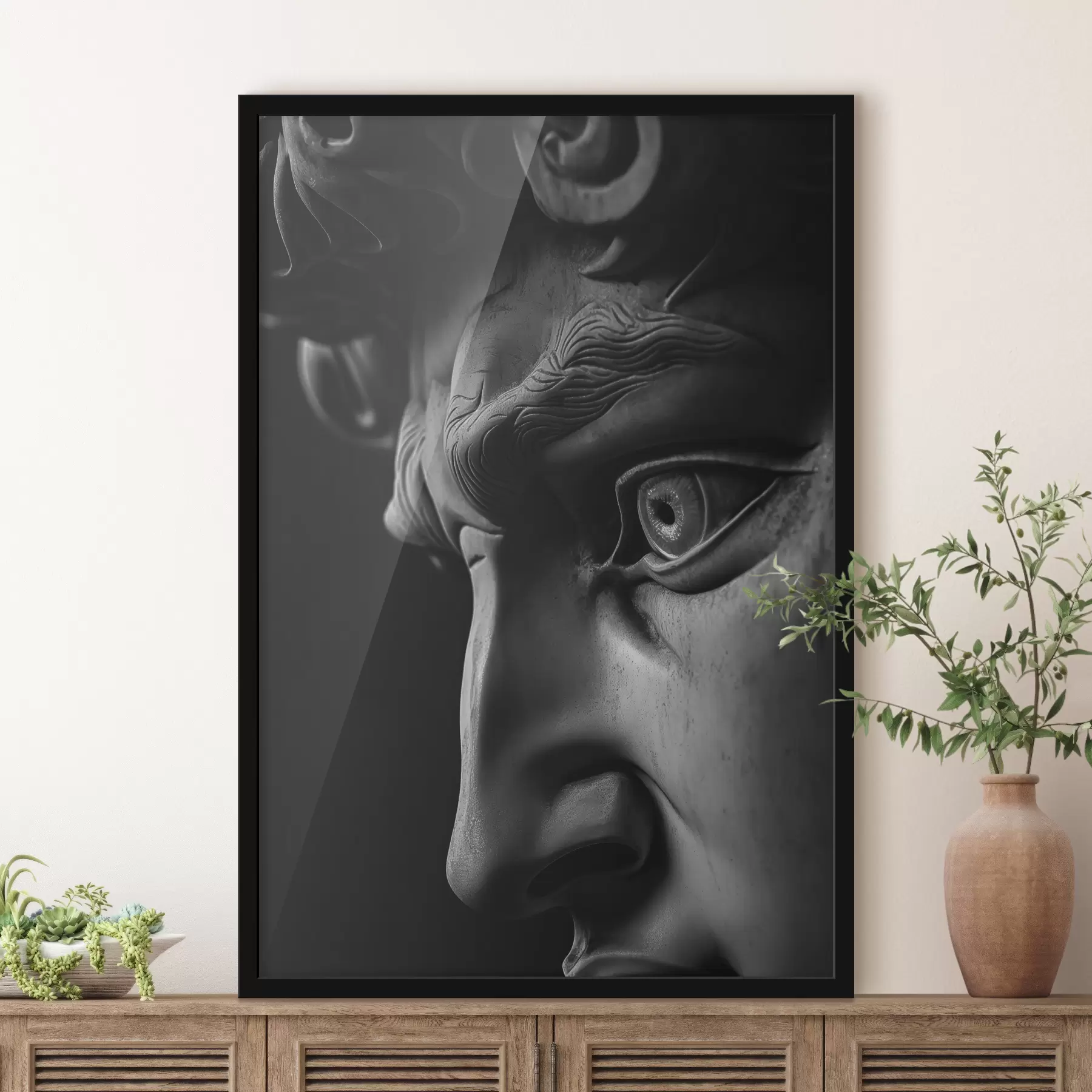 Fototapety detailný portrét Davida z profilu f26124