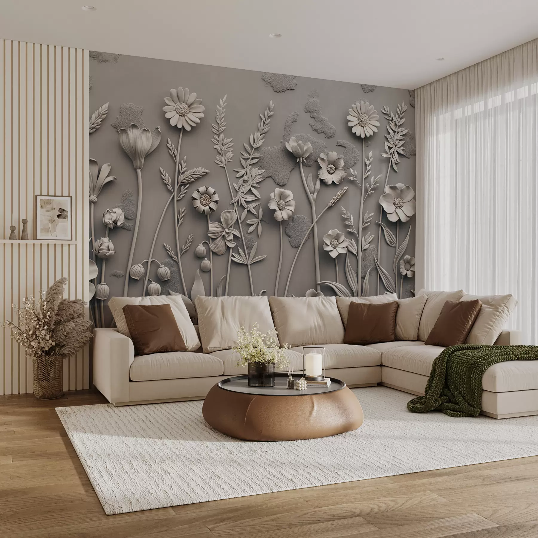 Fototapety Poľné 3D kvety w07869v1
