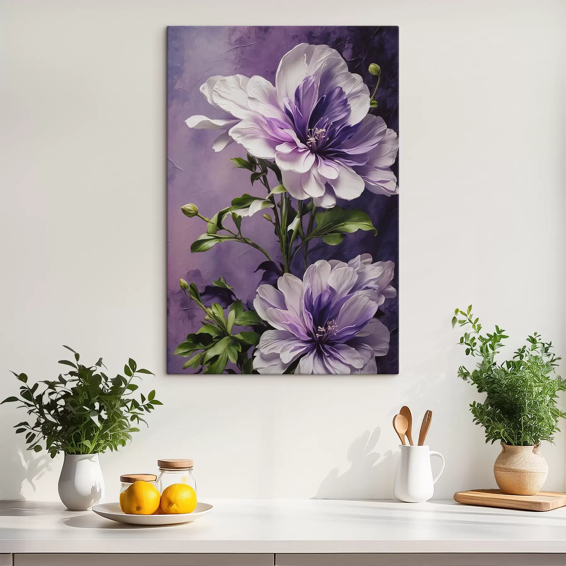 Fototapety Fialové kvety na fialovom pozadí s39368