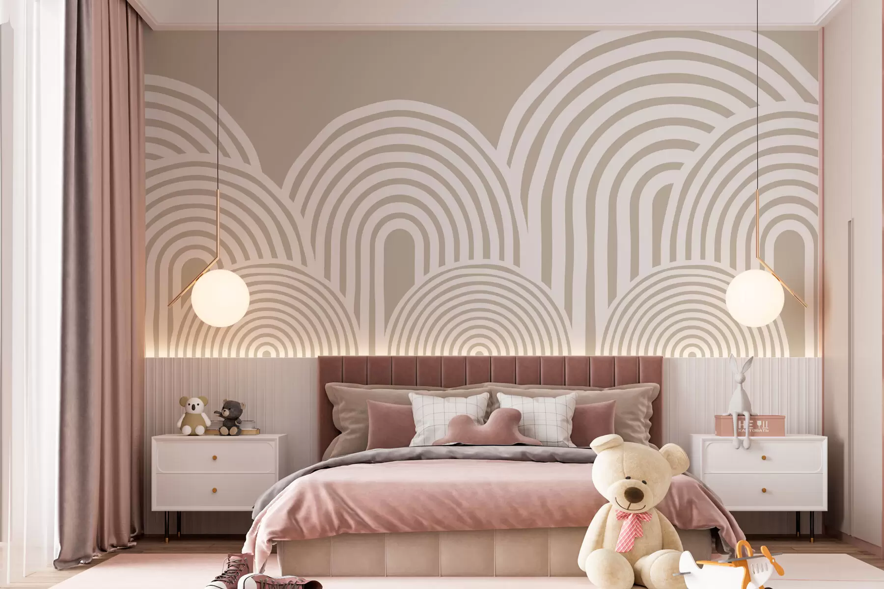 Fototapety Vlnité oblúky minimalizmus v škandinávskom štýle w08037v3