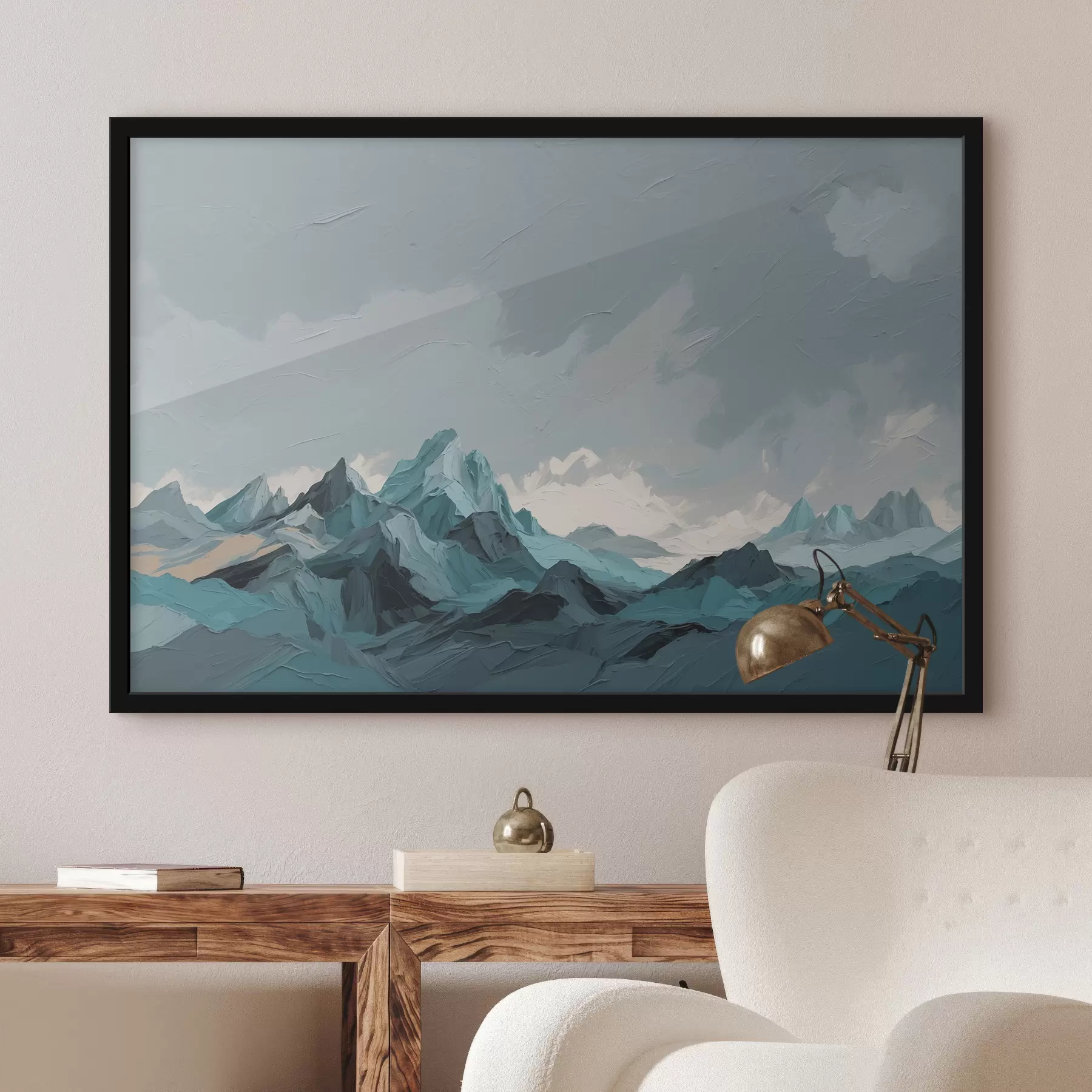 Fototapety Abstraktné hory v oleji f39611