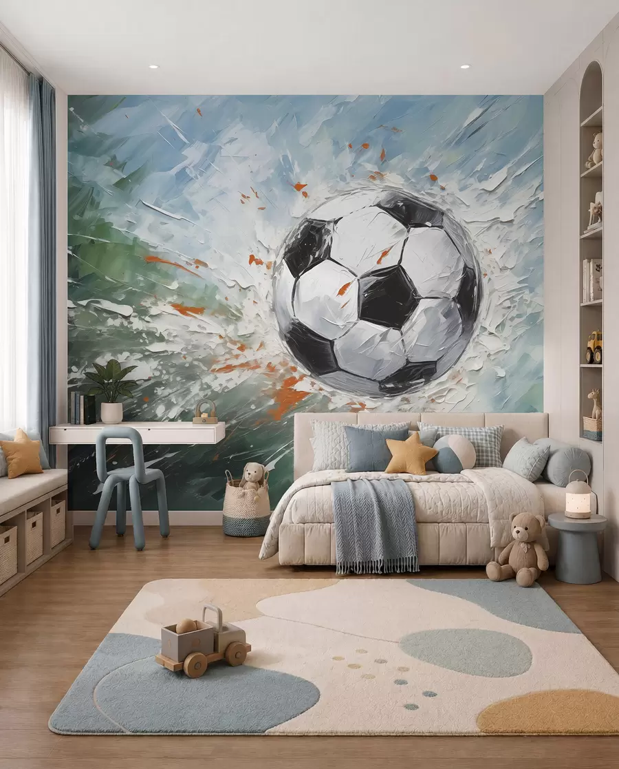 Fototapety Lopta v ťahoch štetca w08117