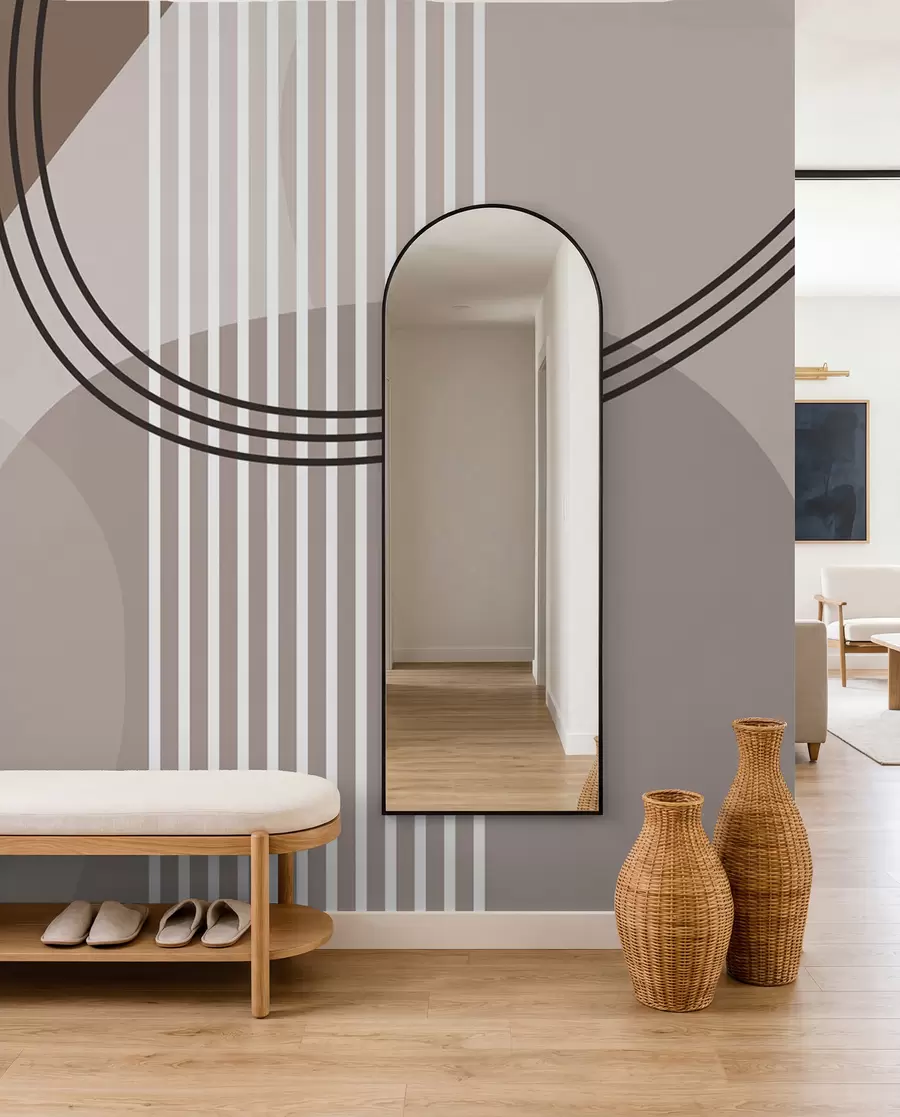 Fototapety Geometrická abstrakcia linka a kruh minimalizmus moderný štýl  w08173