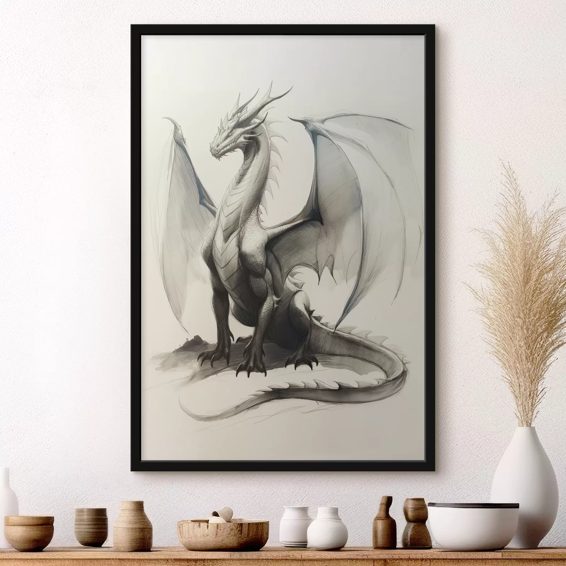 Fototapety Drak, farby, akvarel, béžová f40004