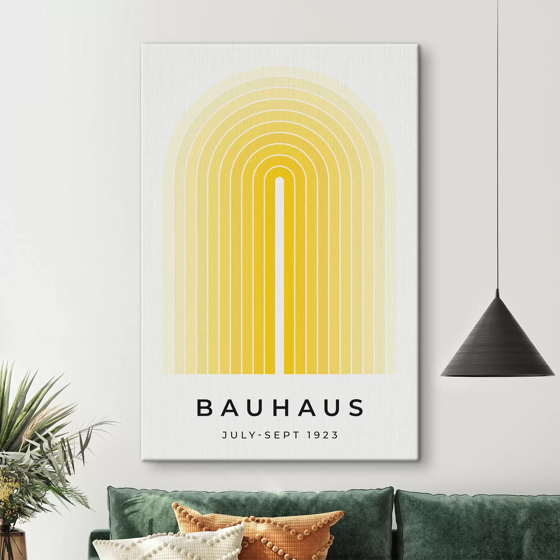 Fototapety Bauhaus abstrakcia v žltej farbe s40536