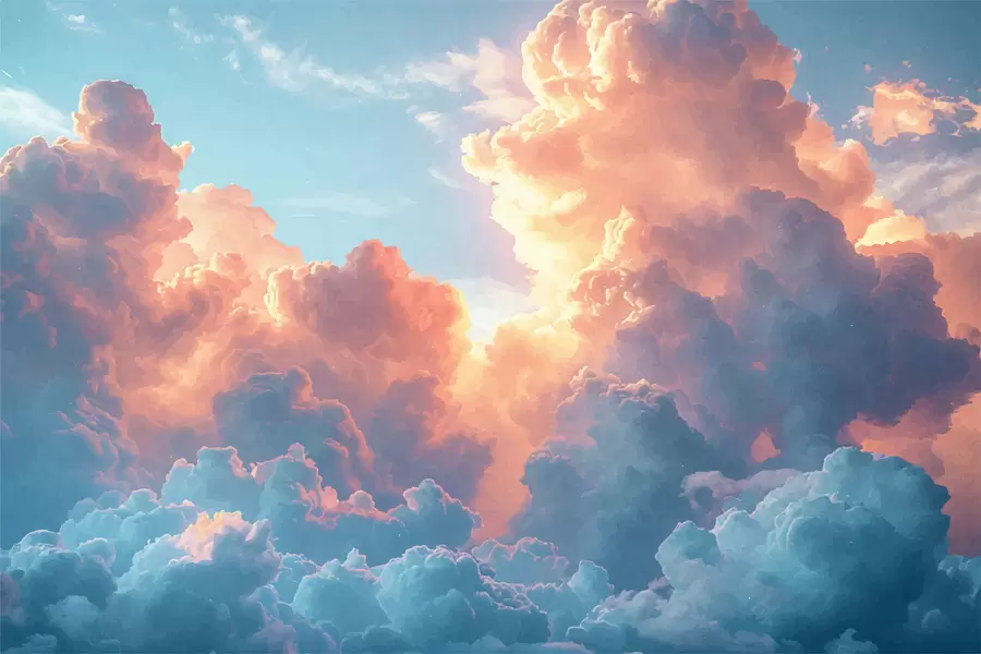 Fototapety Farebné oblaky w01509