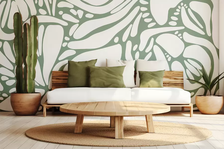 Fototapety Abstraktný geometrický vzor, kmeňový štýl, svetlozelená farba w01623v2