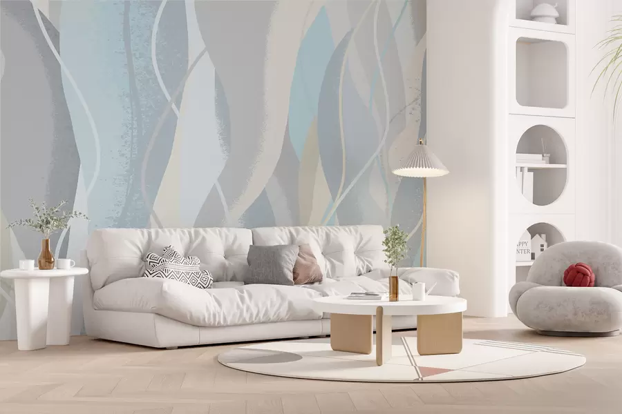 Fototapety Moderné abstraktné tapety v ekologickom štýle v chladných a teplých farbách w01124